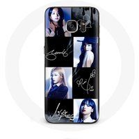 Blackpink Maniacase Hoesje voor Samsung Galaxy S7 Edge Blackpink Handtekening Foto Jennie Jisoo Lisa Rose