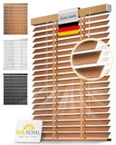 Sol Royal BE5 Houten Jaloezie Eikenhout 50 mm Lamellen Extra Breed 105x180 cm