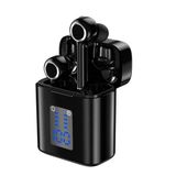 PRENDELUZ Draadloze Bluetooth-hoofdtelefoon, zwart, waterdicht, met oplaadbox, Smart Touch, compatibel met iOS/Android