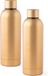 Merkloos Thermosfles/Isoleerkan - 2x - RVS - 800 ml - Goudkleurig metallic