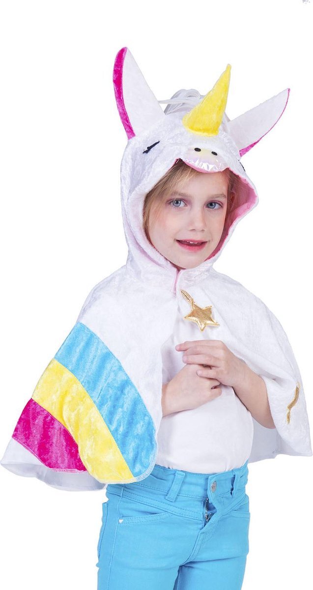 Funny Fashion Verkleedpak Eenhoorn cape baby peuter Unicorn Rainbow Onesize