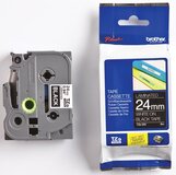 1518 Brother TZe-355 label tape - 24mm - white on black - laminated (8m)