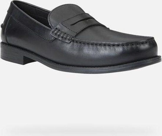 Geox Heren Zwarte New Damon Mocassins - Maat 41 - Leer - Casual schoenen
