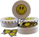 Merkloos / Sans marque Blikje gevuld met smiley paperclips - 25 stuks - geel met zwart