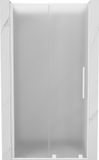 Mexen Velar L porte coulissante de douche 110 cm, verre dépoli, blanc