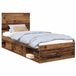 vidaXL Bedframe met hoofdeinde Oudhout 90 x 190 cm Massief grenenhout