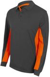 Velilla Polo met lange mouwen V5514 Katoen Unisex Grijs/Oranje M