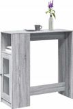 Maison Exclusive Tabouret de bar avec étagère, Sonoma gris, 101x40x103,5 cm, panneau de particules