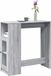 Maison Exclusive Tabouret de bar avec étagère, Sonoma gris, 101x40x103,5 cm, panneau de particules