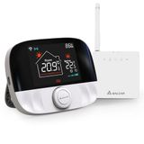 SALCAR Intelligente wifi-thermostaat voor gasboiler, T9W RF kamerthermostaat met Tuya-ontvanger, programmeerbaar, wandmontage, compatibel met Amazon Alexa en Google