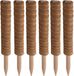 Pro garden plantenstok kokos - 6x - eucalyptushout - D4,5 x H40 cm - plantensteun