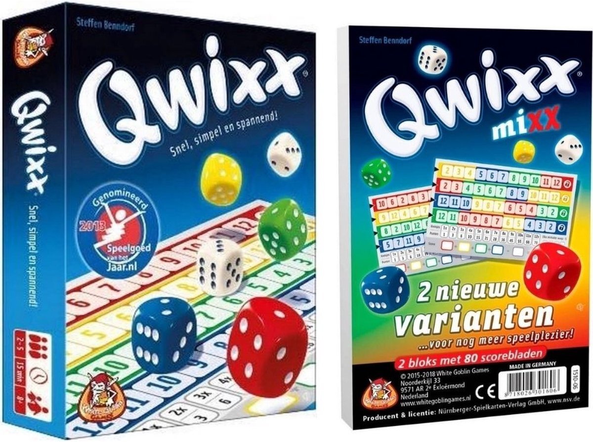 White Goblin Games Spellenbundel - 2 stuks - Dobbelspel - Qwixx & Qwixx Mixx