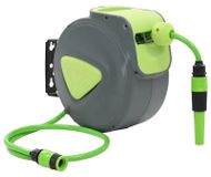 StarTech Wandgemonteerde, automatische slanghaspel - Tuinslang 10+1 meter - PVC-slang - 180° draaibaar - Automatische oprolfunctie - Lichtgroen