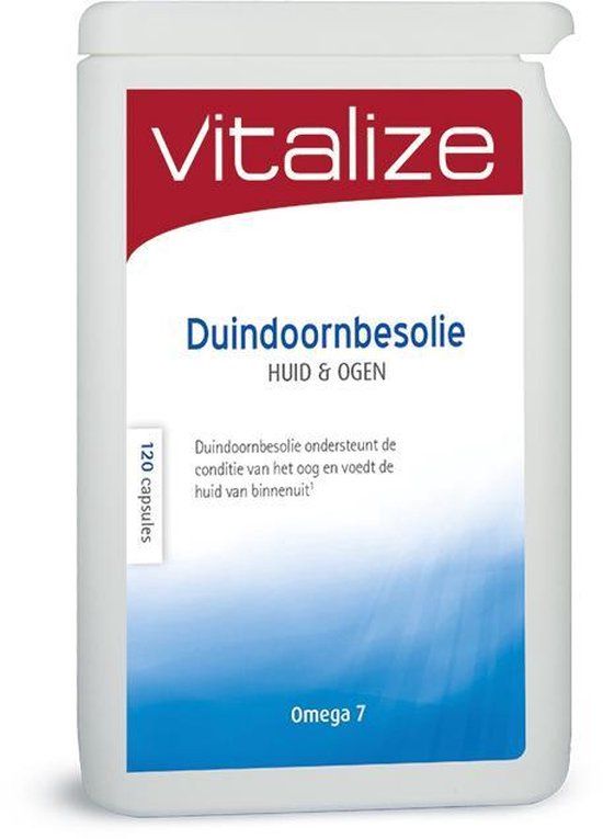 Vitalize Duindoornbesolie 120 capsules | Droge huid, ogen, slijmvliezen - Rijk aan Omega-7 vetzuren