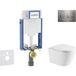 Geberit Kombifix - Set de bâti-support, cuvette Nefia et abattant softclose, plaque de déclenchement Sigma20, inox Sani15ca6109