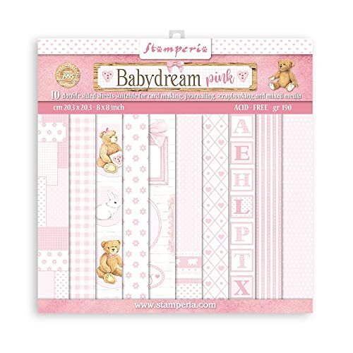 Stamperia International Stamperia - Mini Scrapbooking Pad - Achtergronden Selectie - BabyDream Roze