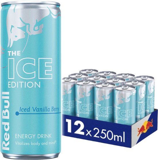 Red Bull Winter Edition Iced Vanilla Berry Energy Drink Sugarfree 12 x 0.25L Can