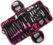 SIXTOL Home Pink 120-tas gereedschapsset in een tas