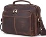 CarryQuest® - Sac bandoulière en cuir vintage pour homme - Marron foncé