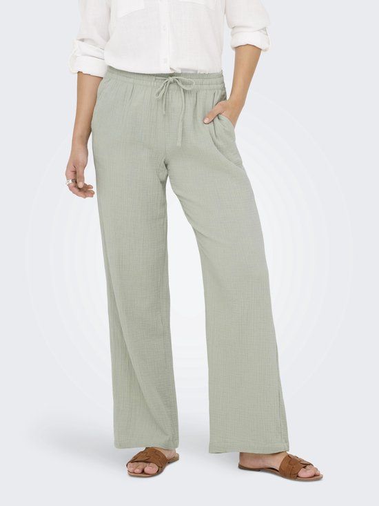 JDY Jacqueline de Yong Broek Jdytheis Life Wide Pant Wvn Noos Desert Sage - W28 X L32