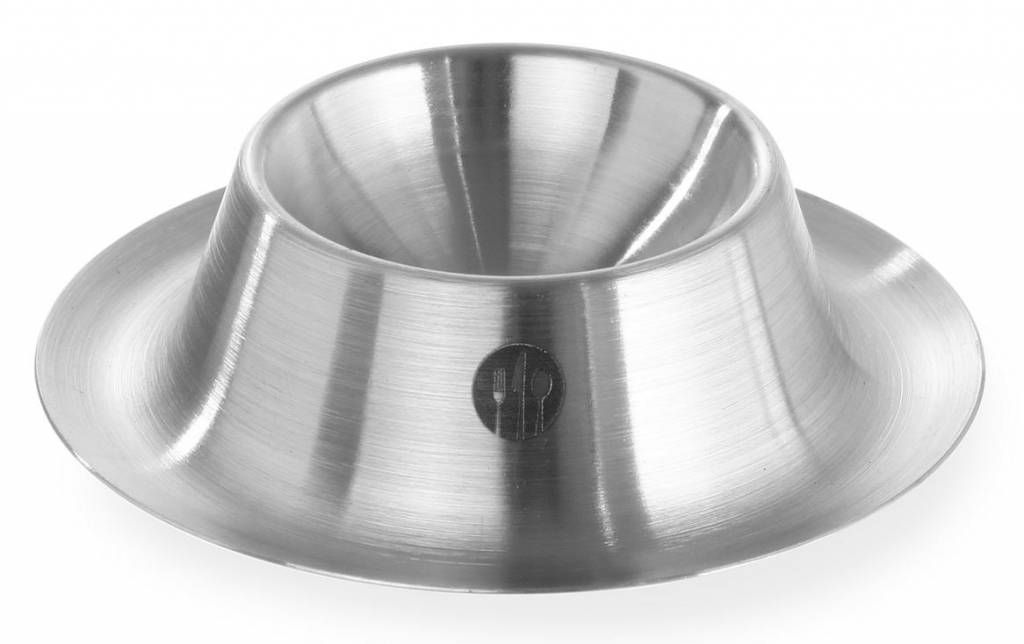 Hendi Eierdopje Laag | Stapelbaar | RVS | Per 6 Stuks | Ø85x H 15mm