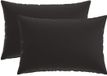 vidaXL - Kussensloop - 2 stuks - HEERLEN - Zwart - 40 x 60 cm - Polyester