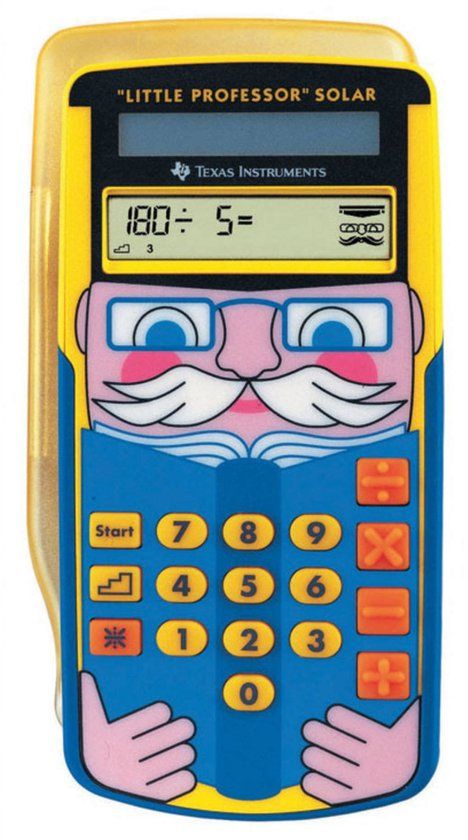 Texas Instruments Little Professor Solar - Rekenmachine - Blauw/Geel