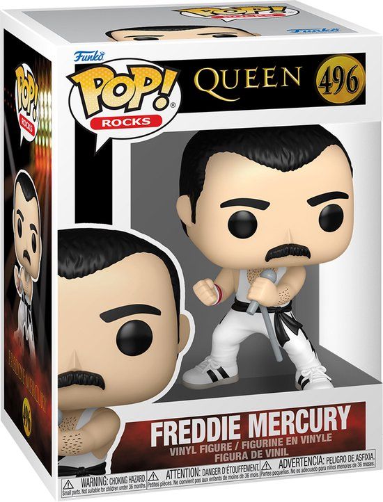 Funko Pop! Rocks: Queen - Freddie Mercury - Vinyl Figur 496