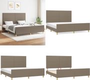 vidaXL Bedframe stof taupe 160x200 cm