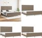 vidaXL Bedframe stof taupe 160x200 cm