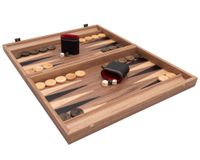 Manopoulos Toernooi Walnoot & Esdoorn Backgammon Set Premium Edition