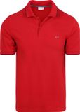 Sun68 Poloshirt Small Stripe Collar Rood - Maat L - Heren