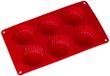 CREALYS 512283 moule à gâteau en silicone pour 6 gâteaux, 29 x 17 x 2 cm, rouge