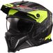 LS2 OF606 Drifter Devor Matt Black H-V Yellow Multi Helmet - Maat XS - Helm