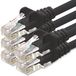 1aTTack.de Cat.6 netwerkkabel - zwart - 5x - 0,5m - (Set) - CAT6 Ethernetkabel LAN-kabel 1000 Mbit patchkabel