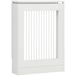 Homcom Housse de radiateur en MDF peint blanc design moderne