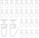 Shenzhen Haorui Industrial Technology Co., Ltd. Crochets de rideaux - Blanc - 125 pièces - Avec roues nano pour un fonctionnement fluide - Pour tringles à rideaux