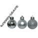 Decoris Petites boules de Noël - 14x pièces - argent - 3 cm - plastique - incassable