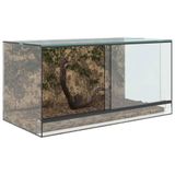 VidaXL Terrarium met opslag transparant 80 x 40 x 40 cm glas