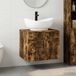 Maison Exclusive - Ensemble de meubles de salle de bain en bois stratifié imitation chêne fumé