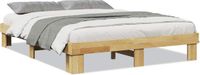 vidaXL Bedframe - Massief Eikenhout - 135x190 cm