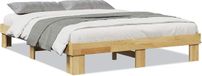 vidaXL Bedframe - Massief Eikenhout - 135x190 cm