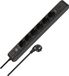 Brennenstuhl Multiprise avec protection contre les surtensions, 6 prises, USB-A, Noir/Anthracite