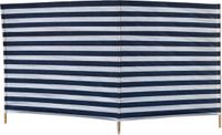 Gerkimex Windscherm - gestreept - 240 x 120 cm - wit/donkerblauw - strand scherm