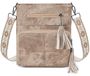 Sac bandoulière pour femmes en cuir souple, avec bandoulière réglable