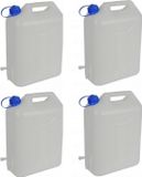 Merkloos / Sans marque Edco Eindhoven Bv Jerrycan voor water met kraantje - 4x - 10 liter - kunststof - camping