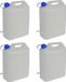 Merkloos / Sans marque Edco Eindhoven Bv Jerrycan voor water met kraantje - 4x - 10 liter - kunststof - camping