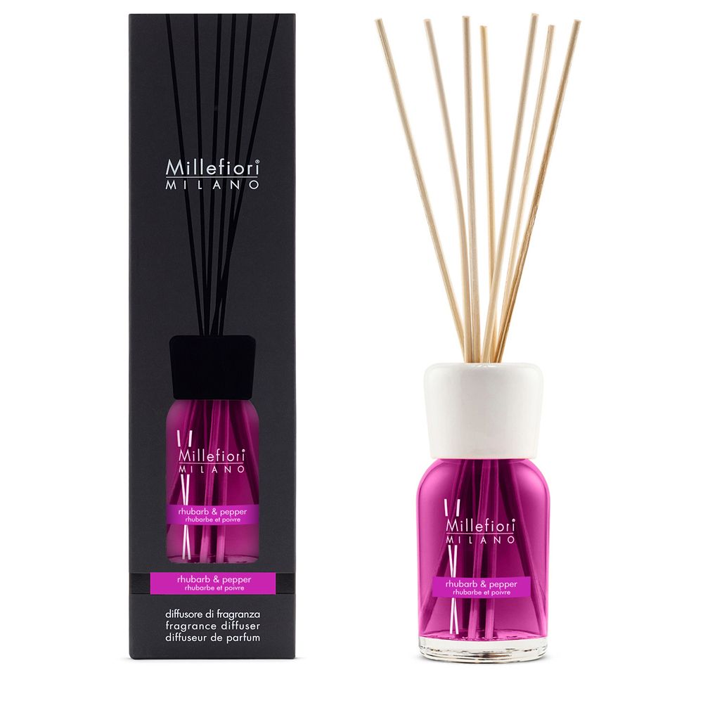 Millefiori Rhubarb & Pepper Reed Aroma Diffuser - Pink - 250ml