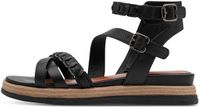 Tamaris - Dames - Plateau Sandalen - Zwart - Maat 36