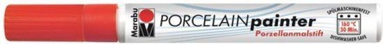 Marabu Porselein & Glasverfstift Kersenrood 1-2MM